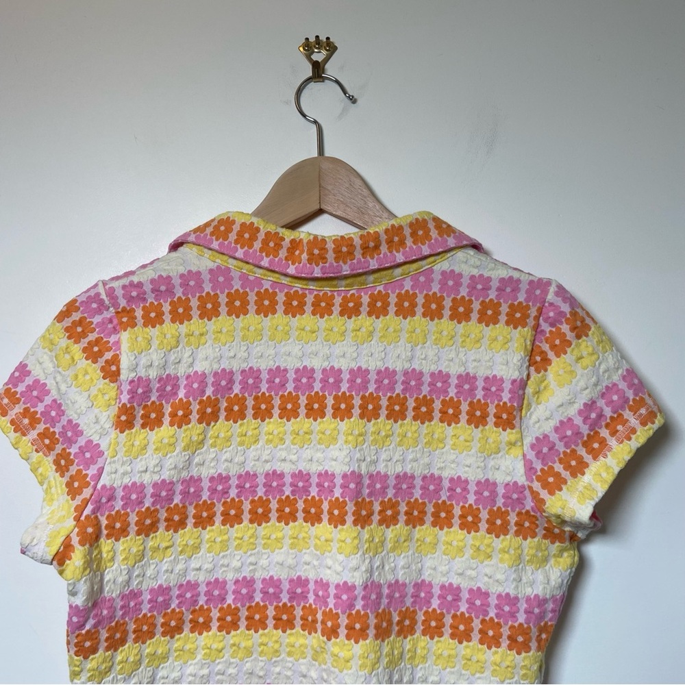 Free People Floral Crop Top Shirt - Picture 6 of 7